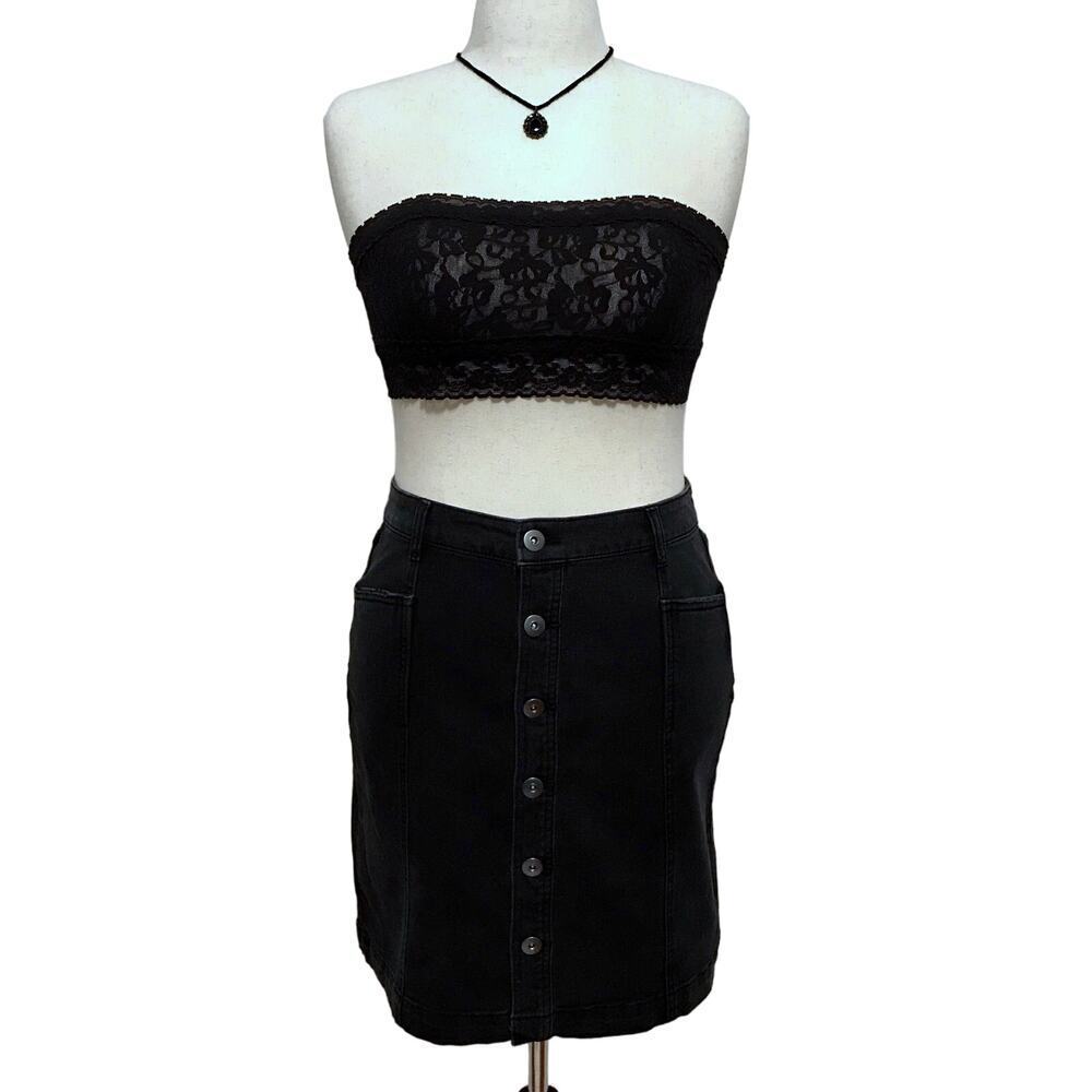Style & Co NWT Black Wash Mini Jean Skirt Women Various